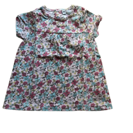 Robe fille très bonne état en tissu Liberty 12 mois