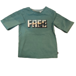 T-shirt à message FREE vert garçon  4 ans - okaidi