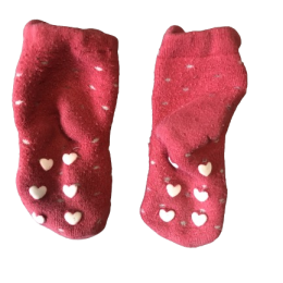 Chaussettes fourrées à motifs Var rouge - bébé fille 12 mois