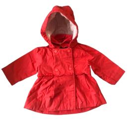 Jacadi - parka rouge - bébé fille 12 mois