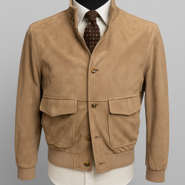 Veste en simili-Suède beige 54   XXL Neuf avec étiquette. Emporio