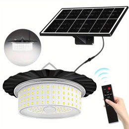 Lampe solaire à 244 LED avec détecteur de mouvement et télécommande, imperméable conforme à la norme